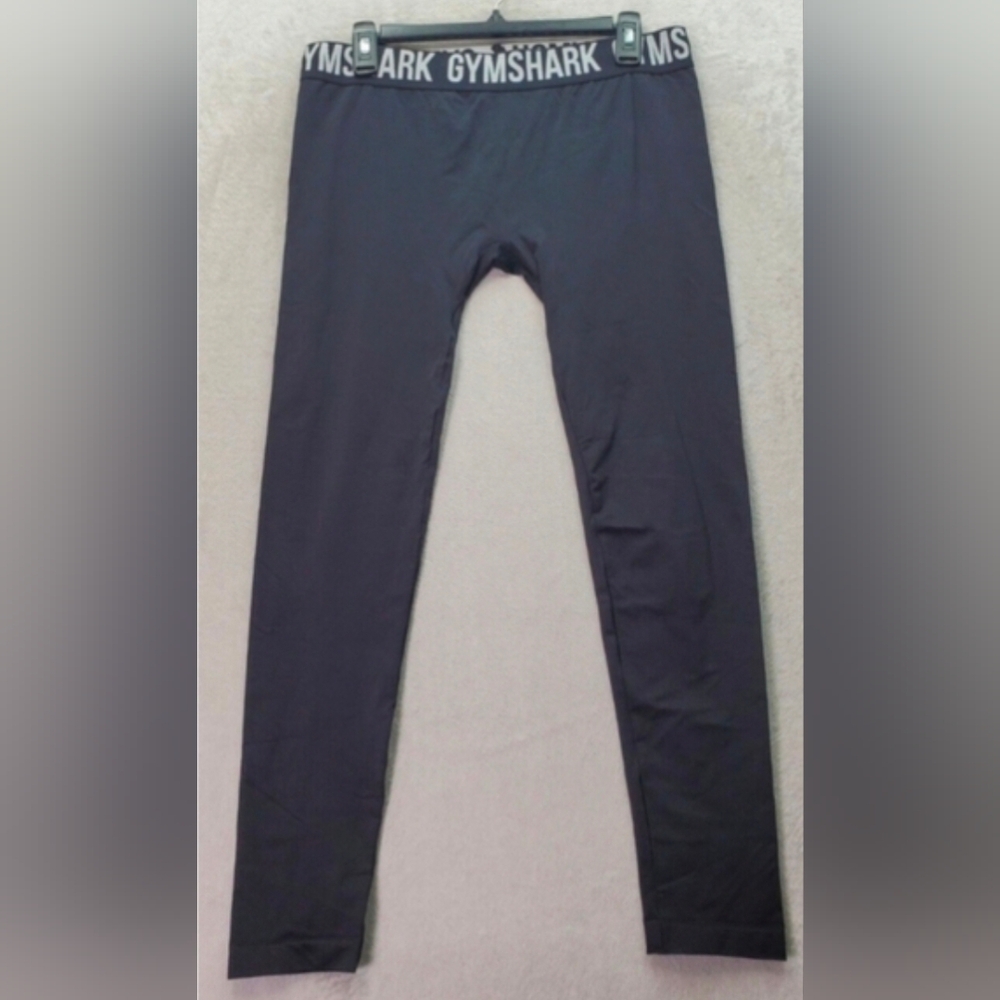 Gymshark Leggings Women's Large Black Nylon Elastic Waist Flat Front